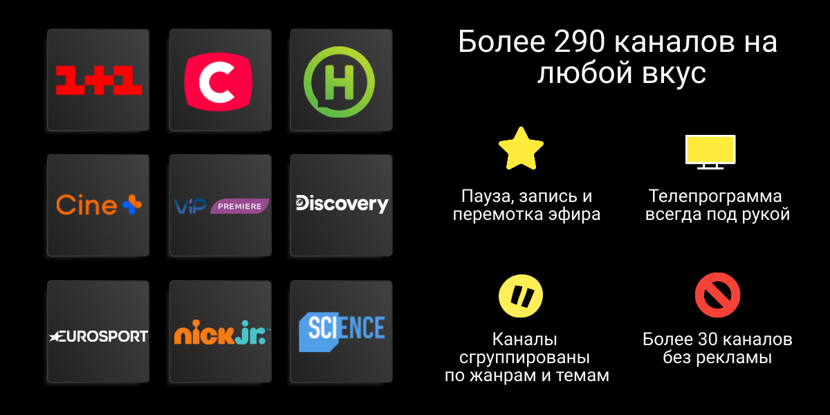 Киевстар ТВ – более 290 каналов